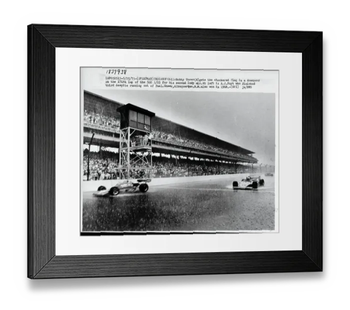 Framed Print : Bobby Unser Winning Indy 500 Framed Print : Bobby Unser Winning Indy 500