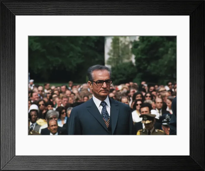 Framed Print : Mohammed Reza Pahlevi Before a Crowd Framed Print : Mohammed Reza Pahlevi Before a Crowd