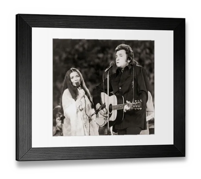 Framed Print : Johnny Cash and Wife June Carter Cash in Concert Framed Print : Johnny Cash and Wife June Carter Cash in Concert