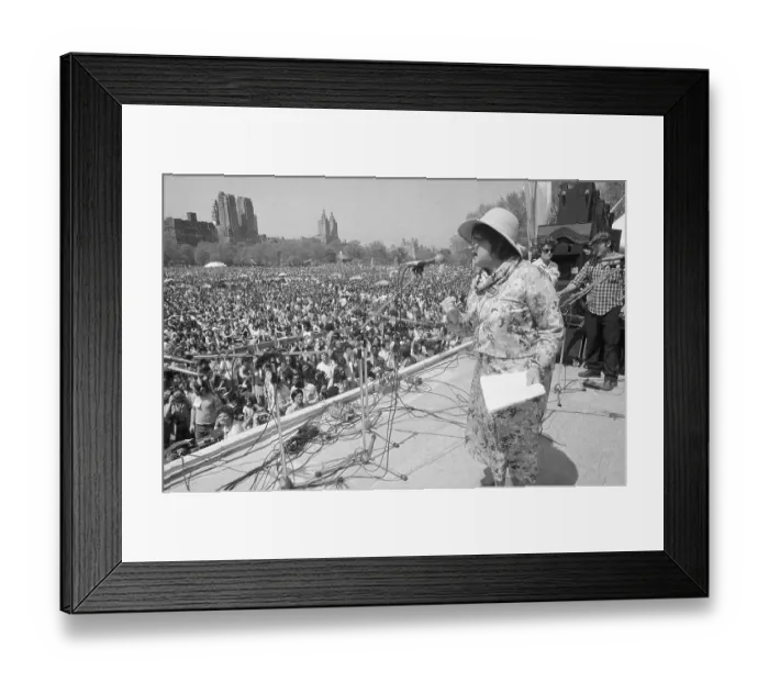 Framed Print : Bella Abzug Speaking to Crowd from Podium Framed Print : Bella Abzug Speaking to Crowd from Podium