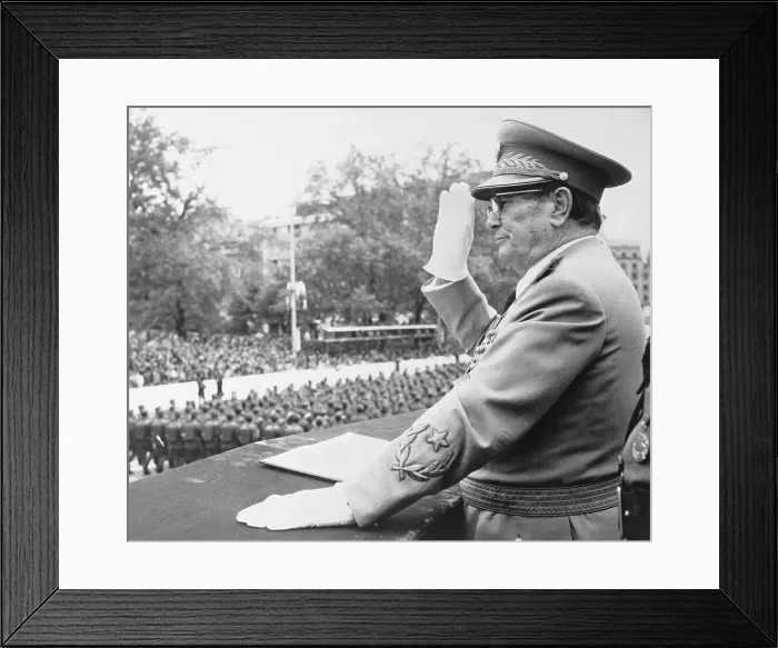 Framed Print : Josip Broz Tito Saluting Framed Print : Josip Broz Tito Saluting
