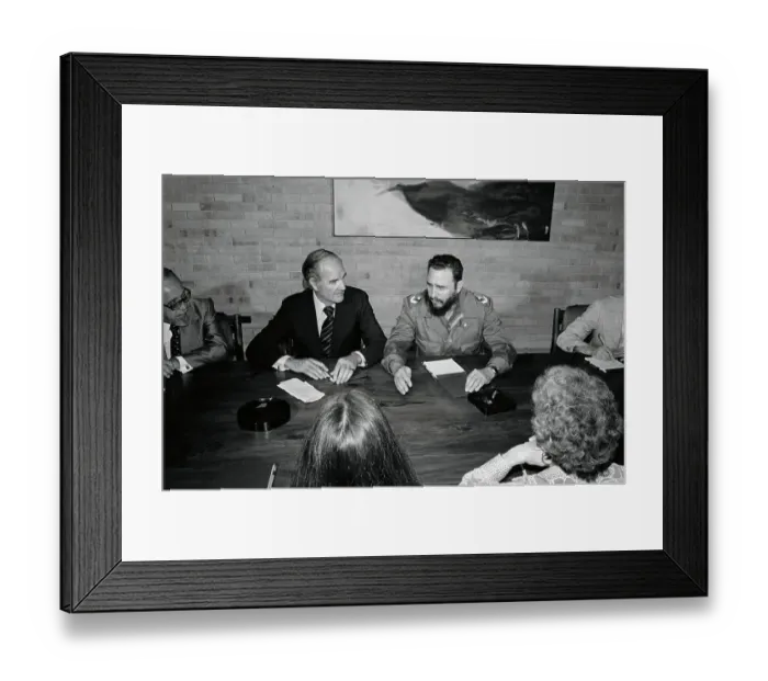 Framed Print : Fidel Castro Sitting and Talking With George McGovern Framed Print : Fidel Castro Sitting and Talking With George McGovern