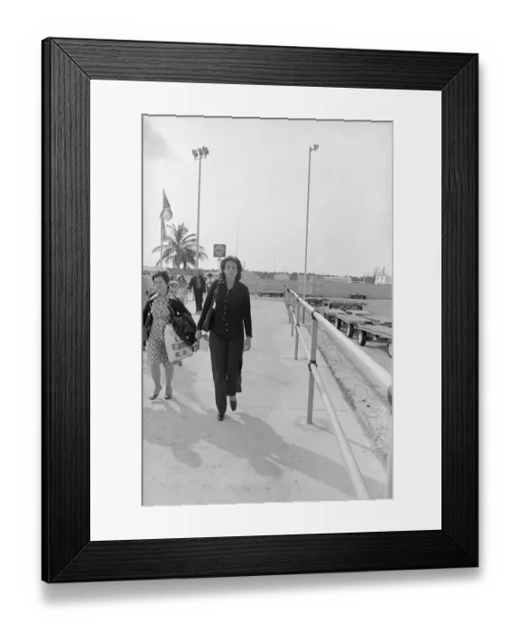 Framed Print : Portrait of Christina Onassis at Airport Framed Print : Portrait of Christina Onassis at Airport