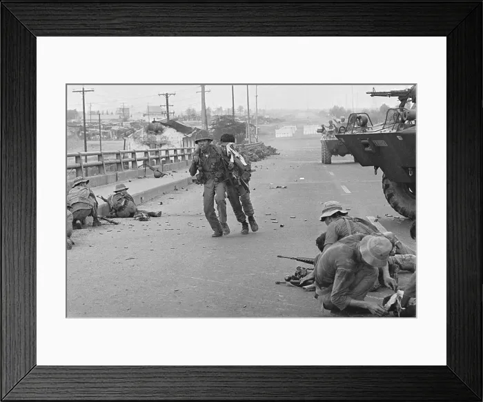Framed Print : A Government Soldier Helping Wounded Soldier Cross Bridge Framed Print : A Government Soldier Helping Wounded Soldier Cross Bridge