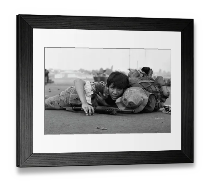 Framed Print : Soldiers Taking Cover Framed Print : Soldiers Taking Cover