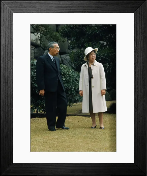Framed Print : Emperor and Empress of Japan Together Outdoors Framed Print : Emperor and Empress of Japan Together Outdoors