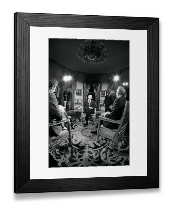 Framed Print : Walter Cronkite Interviewing Gerald Ford Framed Print : Walter Cronkite Interviewing Gerald Ford
