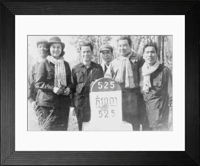 Framed Print : Madame Sihanouk, Khieu Samphan, Prince Sihanouk, and Hu Nim Posing Framed Print : Madame Sihanouk, Khieu Samphan, Prince Sihanouk, and Hu Nim Posing
