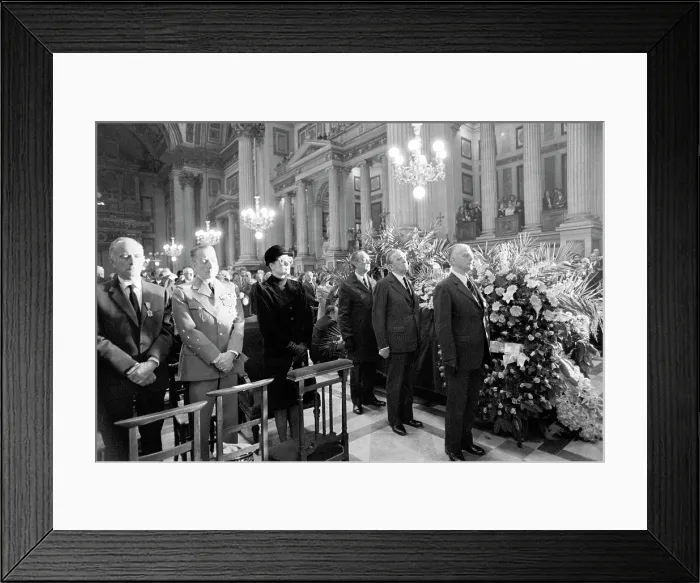 Framed Print : Dignitaries at Josephine Baker Funeral