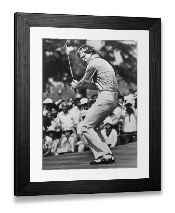 Framed Print : Johnny Miller Swinging Golf Club Framed Print : Johnny Miller Swinging Golf Club