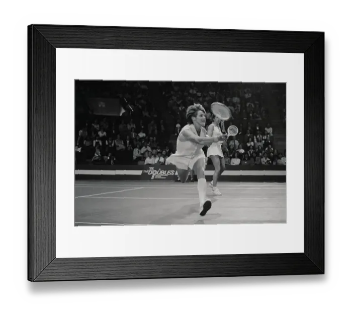 Framed Print : Billie Jean King and Rosemary Casals Battling in Women's Tennis Championship Framed Print : Billie Jean King and Rosemary Casals Battling in Women's Tennis Championship