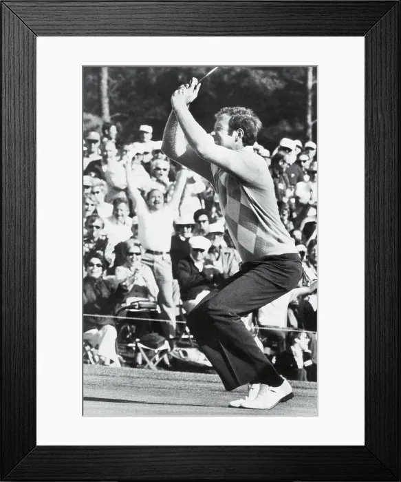 Framed Print : Fans Cheering for Tom Weiskopf