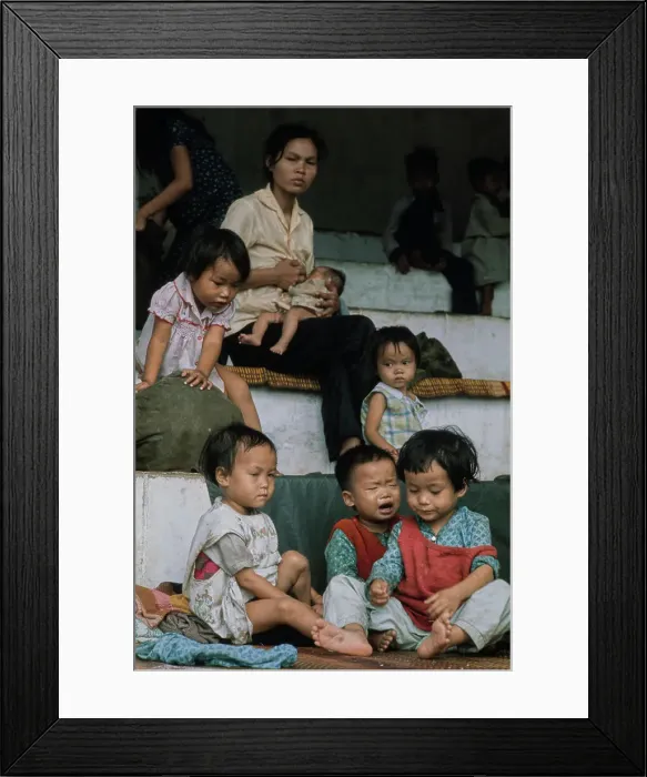Framed Print : Refugees In Vung Tau, Vietnam