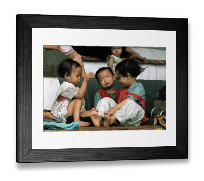 Framed Print : Vietnamese Children Fleeing Communist Forces Framed Print : Vietnamese Children Fleeing Communist Forces