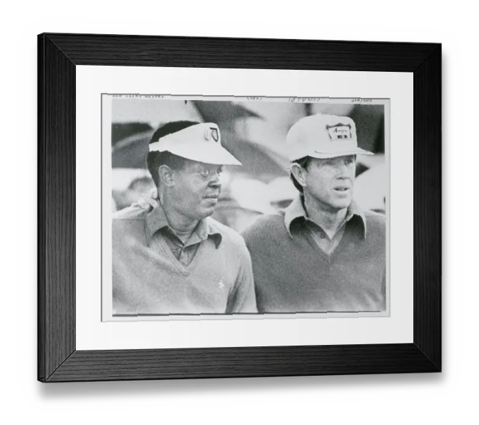 Framed Print : Gene Littler Comforting Lee Elder Framed Print : Gene Littler Comforting Lee Elder