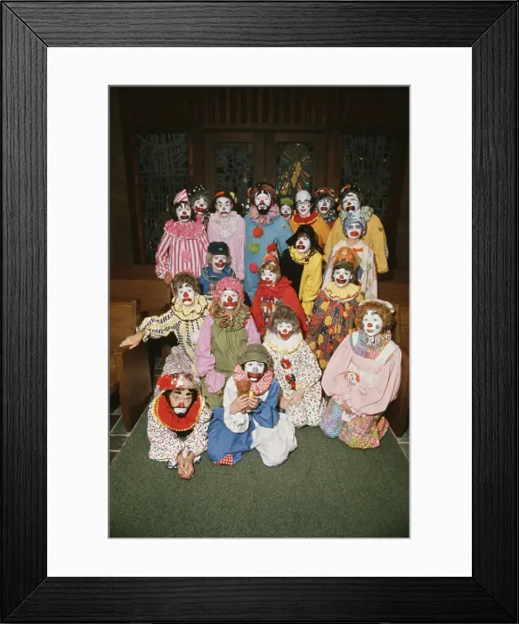 Framed Print : The Holy Fools Clown Troupe