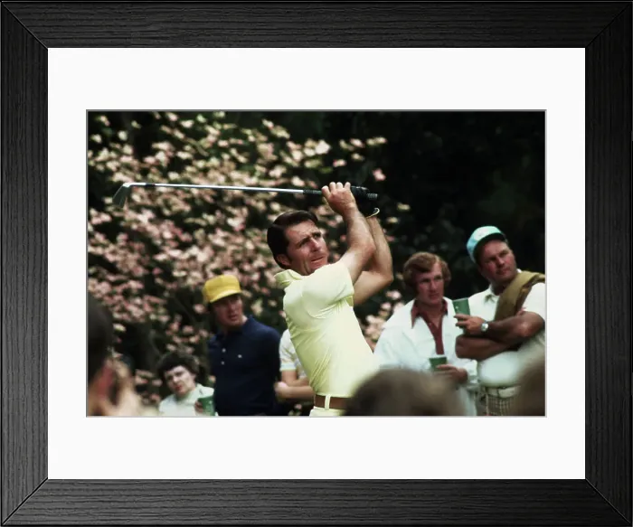 Framed Print : Golfer Gary Player Taking a Swing Framed Print : Golfer Gary Player Taking a Swing