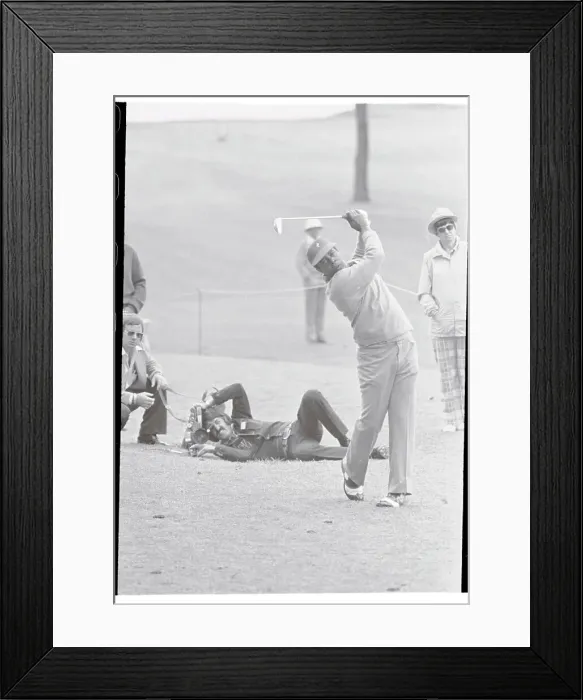 Framed Print : Lee Elder Swinging Golf Club Framed Print : Lee Elder Swinging Golf Club
