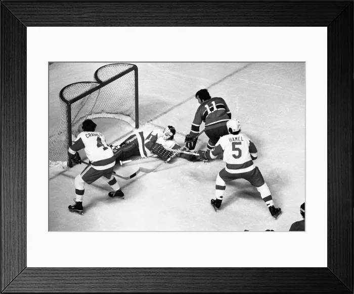 Framed Print : Detroit Red Wings Goalie Jim Rutherford