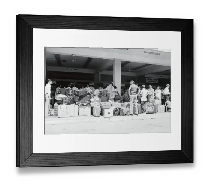 Framed Print : People Scurrying Around at Saigon Airport