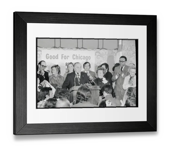 Framed Print : Richard Daley Thanking Supporters Framed Print : Richard Daley Thanking Supporters