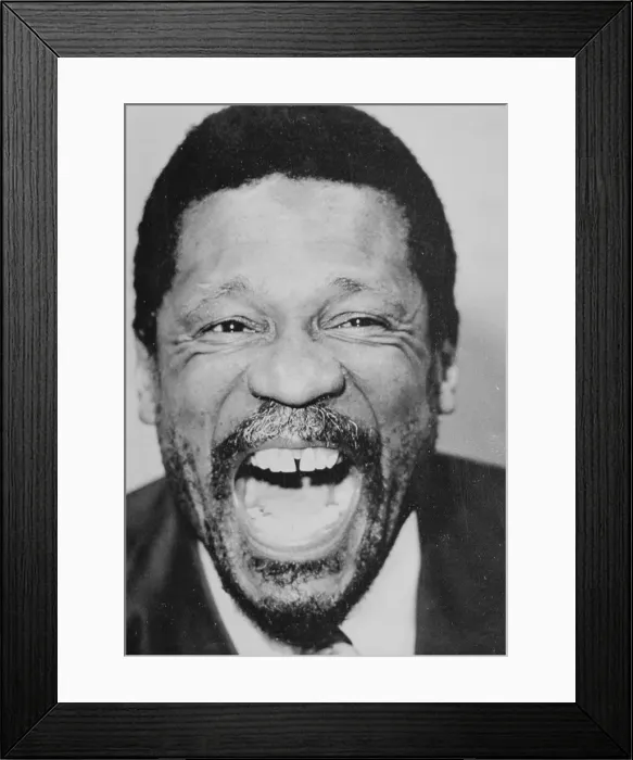 Framed Print : Seattle Supersonics Coach Bill Russell Laughing