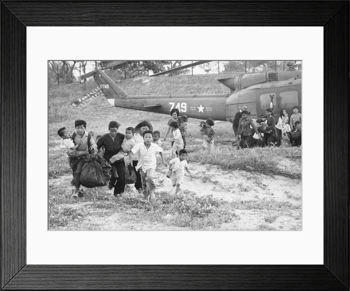 Framed Print : Vietnamese During an Evacuation Framed Print : Vietnamese During an Evacuation
