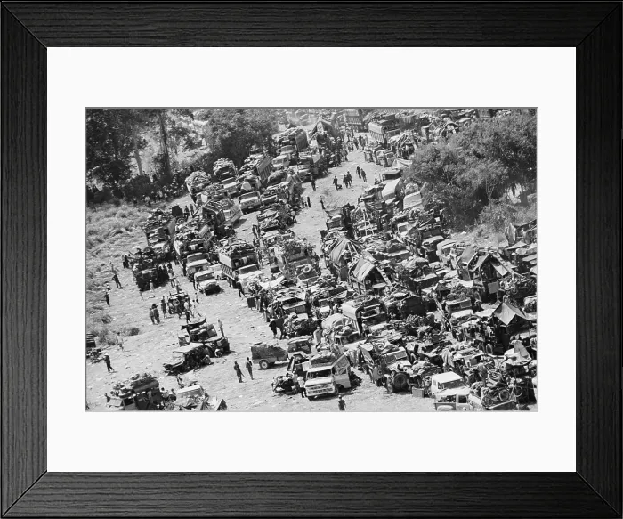 Framed Print : Refugee Convoy in South Vietnam Framed Print : Refugee Convoy in South Vietnam
