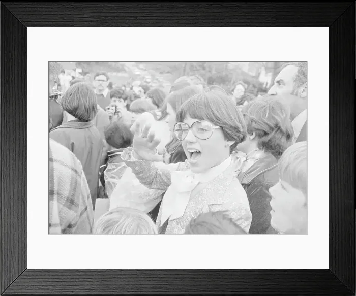 Framed Print : Dorothy Hamill Gesturing at Her Homecoming Event