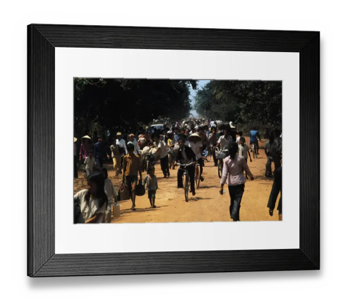 Framed Print : South Vietnamese Villagers Fleeing Communist Forces Framed Print : South Vietnamese Villagers Fleeing Communist Forces