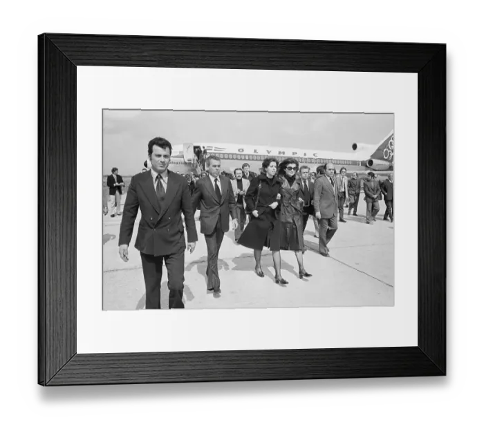 Framed Print : Mrs. Jacqueline Onassis with Christina Onassis