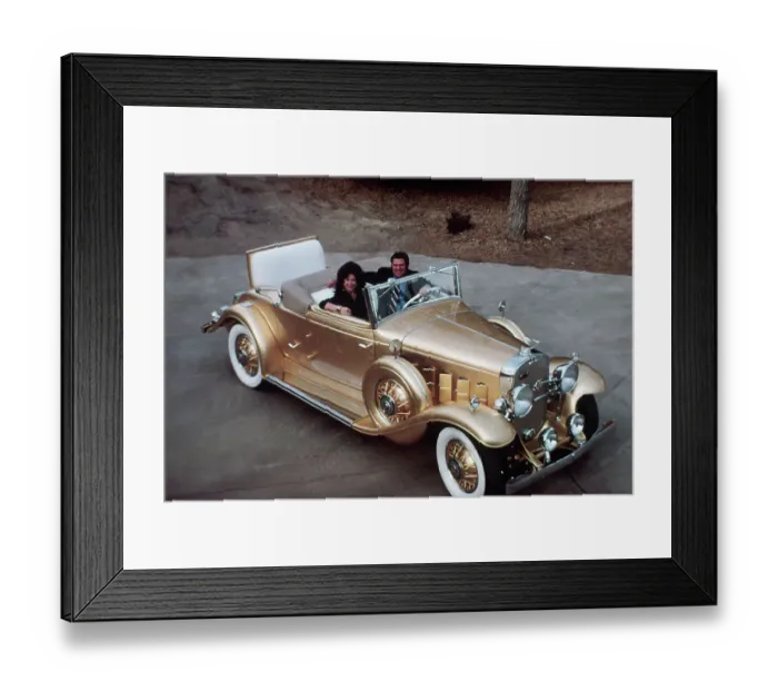 Framed Print : Jack Smith in Gold Plated 1931 Cadillac Framed Print : Jack Smith in Gold Plated 1931 Cadillac