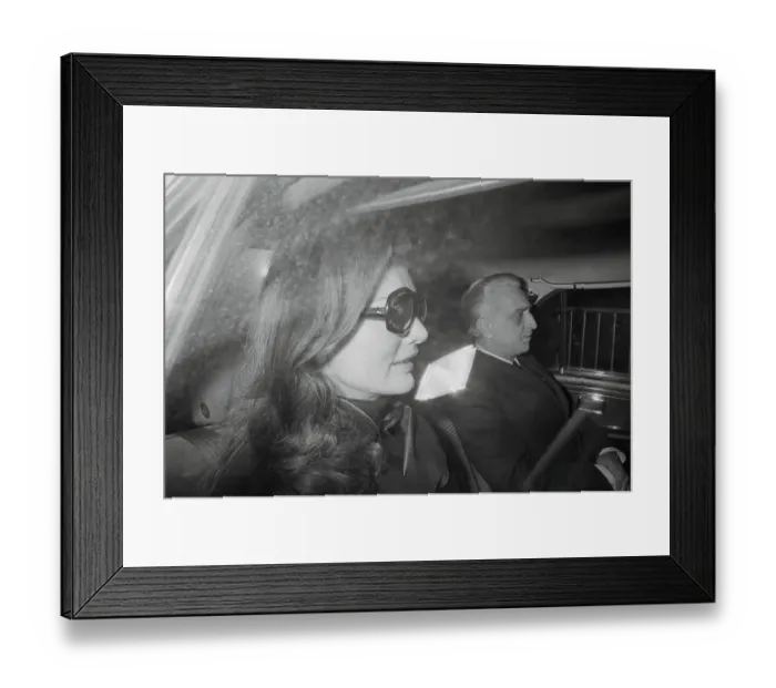 Framed Print : Jacqueline Kennedy Onassis and Escort Riding in Limousine Framed Print : Jacqueline Kennedy Onassis and Escort Riding in Limousine