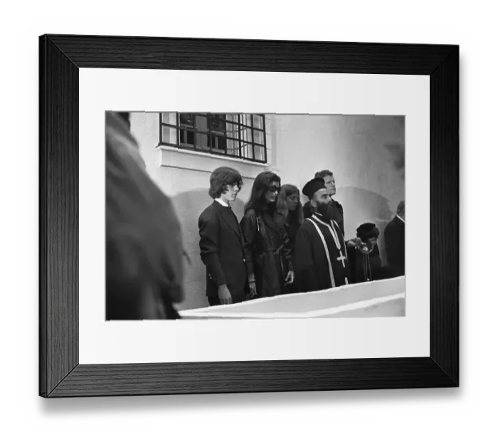 Framed Print : Jacqueline Onassis at Aristotle Onassis Funeral