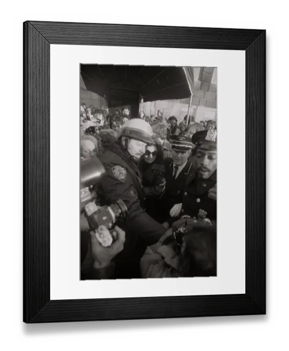 Framed Print : Police Clearing Path for Jacqueline Kennedy Onassis Framed Print : Police Clearing Path for Jacqueline Kennedy Onassis