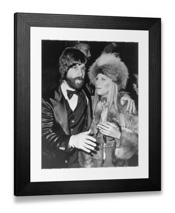 Framed Print : Barbra Streisand and Jon Peters Framed Print : Barbra Streisand and Jon Peters