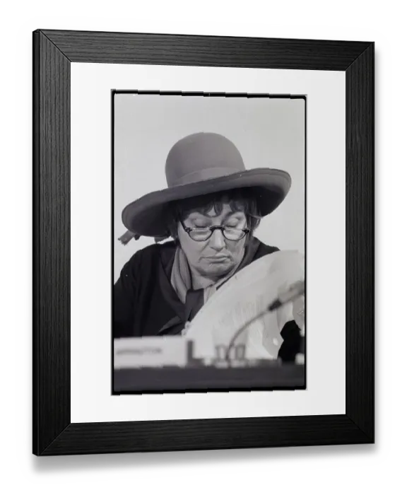 Framed Print : Politician Bella Abzug Looks at Her CIA File Framed Print : Politician Bella Abzug Looks at Her CIA File