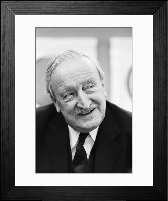 Framed Print : Dr. Hermann Abs Speaking at Press Conference Framed Print : Dr. Hermann Abs Speaking at Press Conference