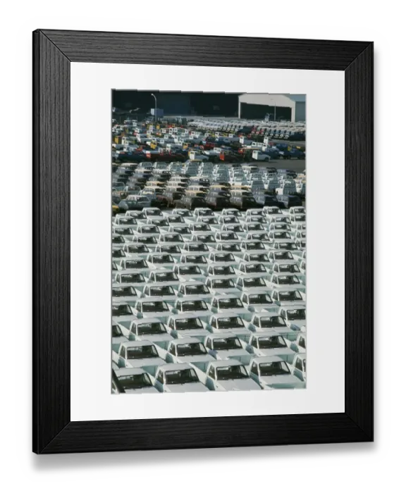 Framed Print : Cars Awaiting Export In Japan Framed Print : Cars Awaiting Export In Japan