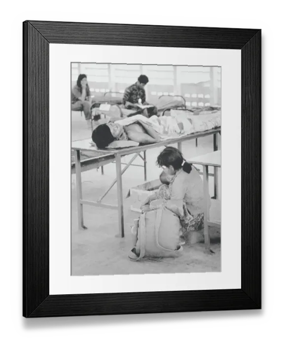 Framed Print : Cambodian Family in Hospital Framed Print : Cambodian Family in Hospital