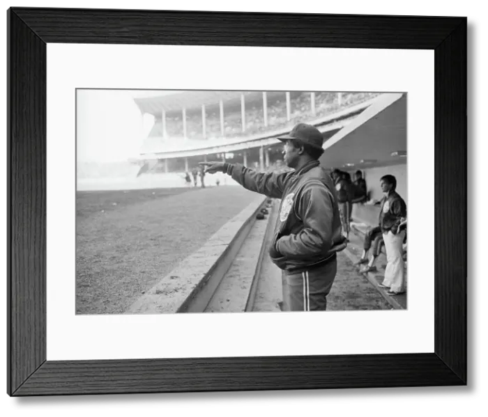 Framed Print : Frank Robinson Shown Directing from Dugout