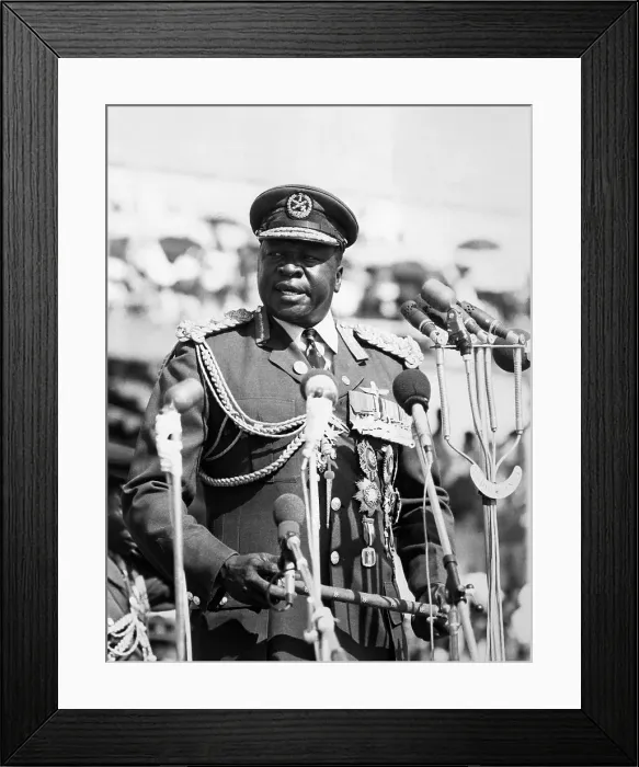 Framed Print : Idi Amin Wearing Military Uniform