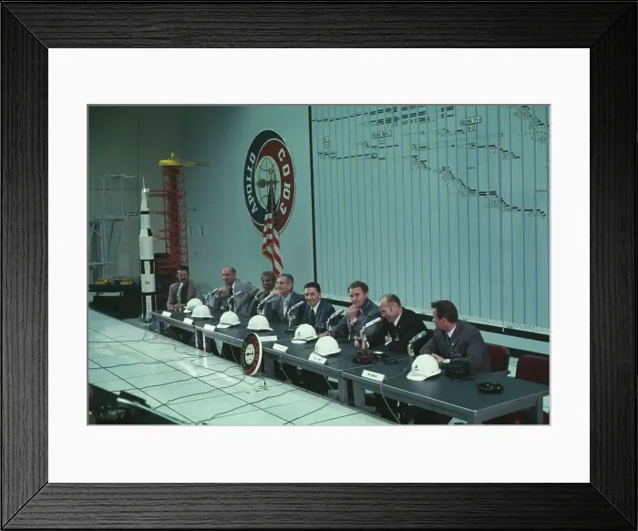 Framed Print : Apollo-Soyuz Crew Holds Press Conference Framed Print : Apollo-Soyuz Crew Holds Press Conference