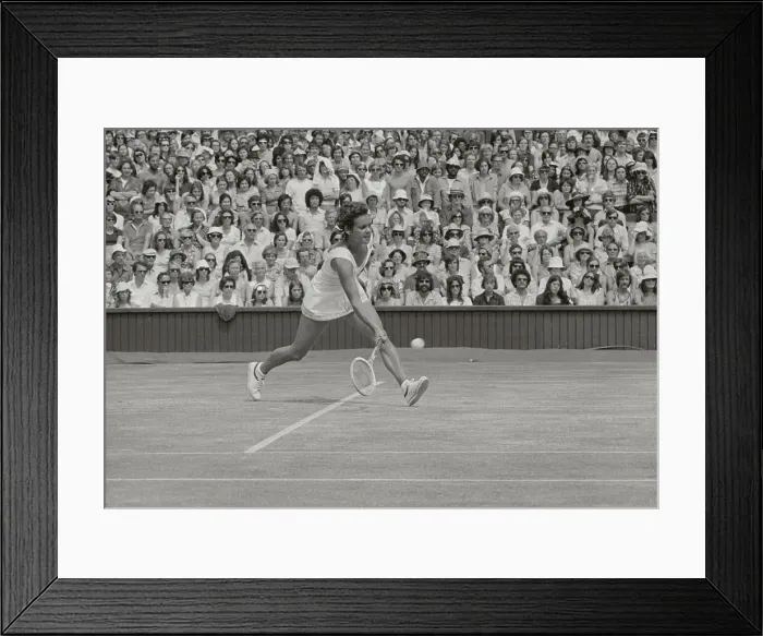 Framed Print : Evonne Goolagong in Tennis Action Framed Print : Evonne Goolagong in Tennis Action