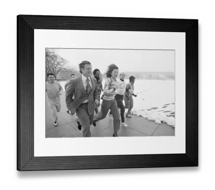 Framed Print : Ted Kennedy and Eunice Shriver Running Together Framed Print : Ted Kennedy and Eunice Shriver Running Together