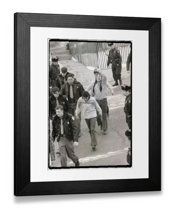 Framed Print : Menominee Warriors Being Led from Jail Framed Print : Menominee Warriors Being Led from Jail