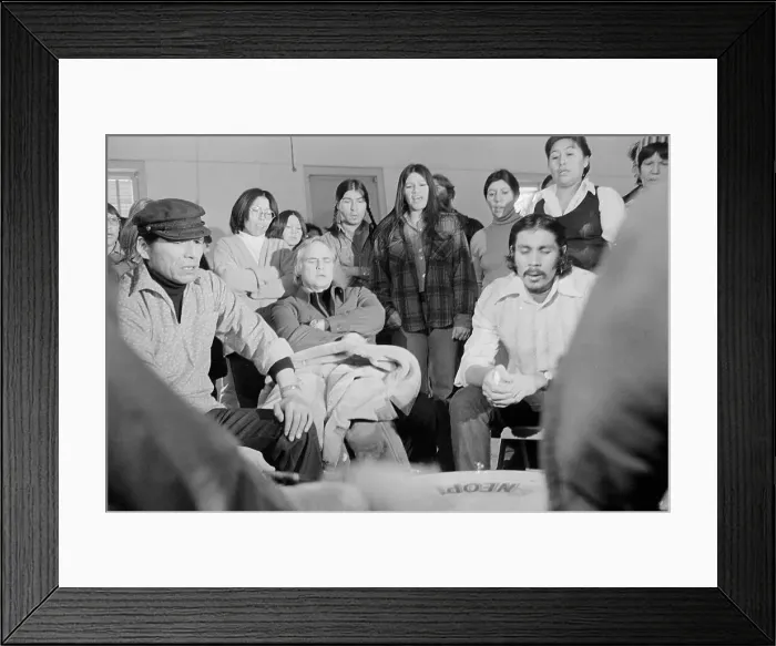Framed Print : Marlon Brando Singing with Indian Supporters Framed Print : Marlon Brando Singing with Indian Supporters