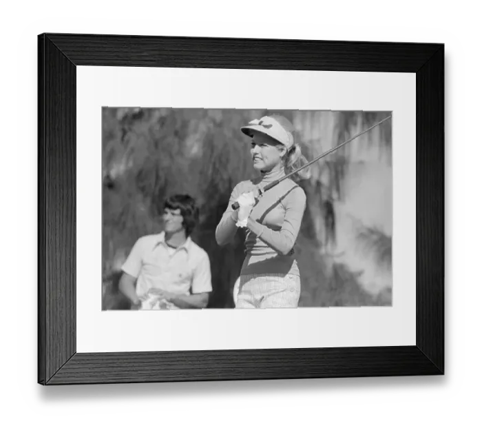 Framed Print : Laura Baugh Watching Her Drive Framed Print : Laura Baugh Watching Her Drive