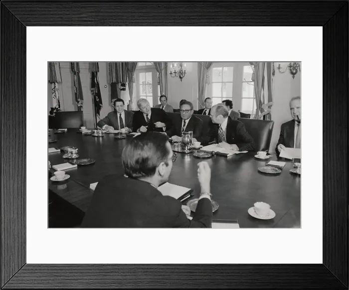 Framed Print : View of White House Meeting