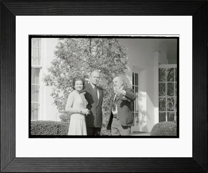 Framed Print : Pres. and Mrs. Ford with Ansel Adams